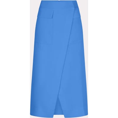 EsQualo Skirt Long City Blue Größe: 36 | Midiröcke Outlet | Damen | Blau