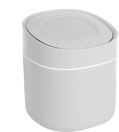 Bureau Afvalemmer - Kantoor Prullenbak - Netjes Werken - Drukdeksel Geurcontrole - 15x13x13 cm