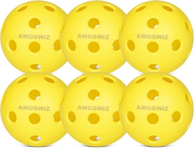 Pickleball Ballen - Binnen Ballen Set - Indoor Training - 26 Gaten Ontwerp - Standaard Maat - Geel