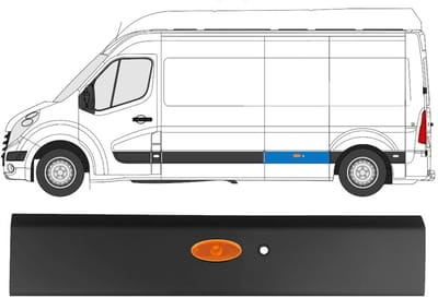 Sierlijst zijlijst PDC voor Renault Master 2010- / Links / Set
