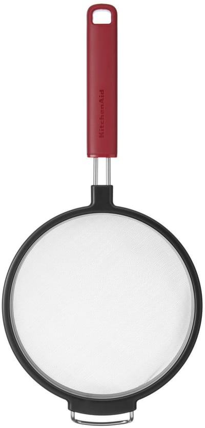 Zeef met Handvat, Bolzeef, 17 cm, Kunststof/RVS, Rood - KitchenAid