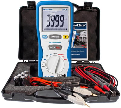 Digitale Milliohmmeter met Kelvin Testkabels voor Lage Weerstandsmetingen