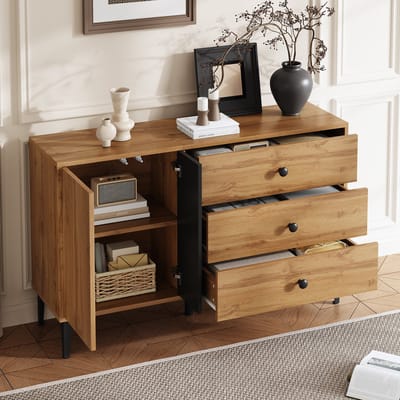 Moderne eenvoudige dressoir - kast - opbergkast - buffetkast - woonkamer set - 120x35x76 cm