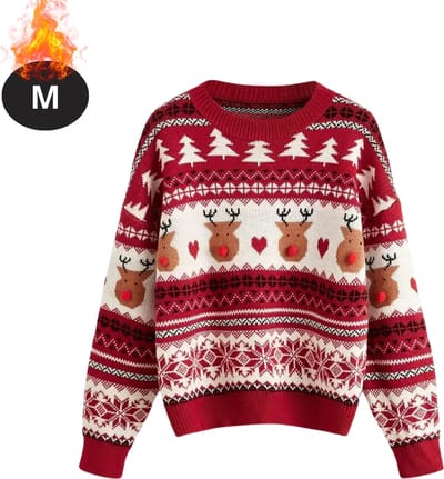 Bovista Kersttrui - Dames - Foute Kersttrui - Christmas Sweater - Kerst Sweater - Christmas Jumper - Pyjama - Gemengde Kleur - M