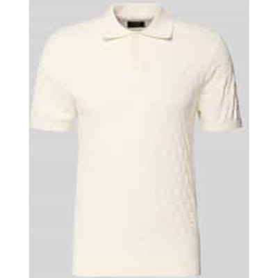 Regular fit poloshirt met structuurpatroon