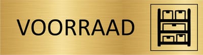 CombiCraft deurbordje Voorraad in goud met tape - 165 x 45 mm