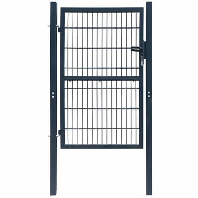vidaXL - 2D - Hekpoort - (Enkel) - Antracietgrijs - 100x140 - cm