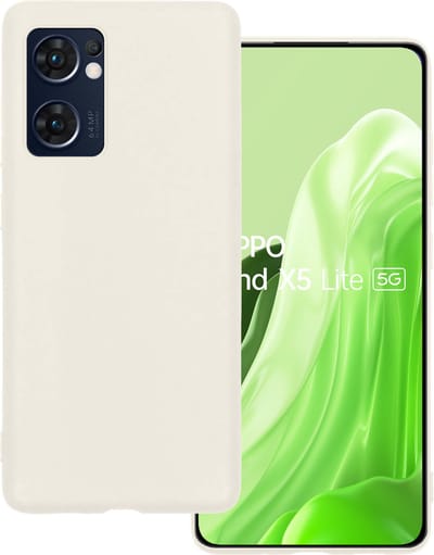 Hoesje Geschikt voor OPPO Find X5 Lite - Sterk & Shockproof - Hoes Cover - Siliconen Case - Wit