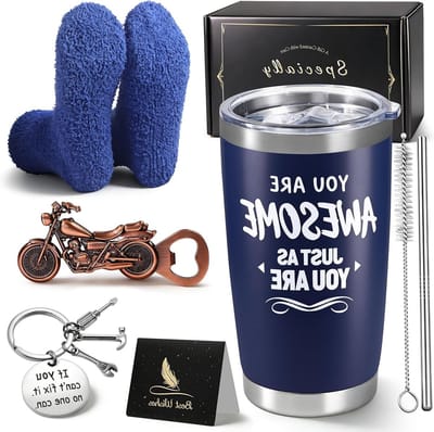 Stainless Steel Koffiemok Set voor Mannen - Grappige en Praktische Cadeaus voor Vader, Echtgenoot, en Opa - Verjaardag, Kerst, Vaderdag Cadeau Idee