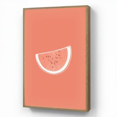 Wandlamp 70x100 cm - Oplaadbaar - Watermeloen - Lijnen - Koraalrood - Wandlampen binnen woonkamer - Slaapkamer lamp - Decoratieve nachtlamp - Vloerlamp draadloos