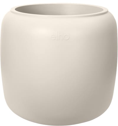 Elho Amber Beads Small 40 - Bloempot voor Binnen & Buiten - 100% Gerecycled Plastic - Ø 39.2 x H 34.9 cm - Linen white