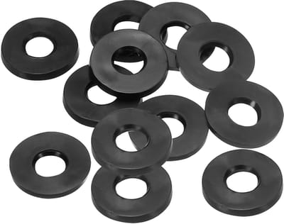 SnelShoppen - Rubber Washers Set 16 Stuks - Sealing Rubber Ringen 6mm ID 14mm OD 2.5mm Dikte - Ideaal voor Kraan, Buizen en Schroeven - Zwart