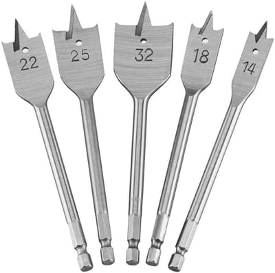 DeWALT DT4798-QZ Speedboorset – 5-delig – 14-32 mm – 1/4" Hex Aansluiting – Chroom-vanadiumstaal – Voor Hout