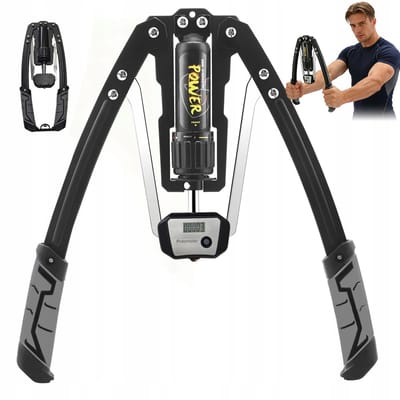 Arm Trainer - Krachttrainer - 10-200kg Verstelbare Hydraulische Weerstand - Met Teller & Anti-slip Handgreep - Voor Thuis & Fitness