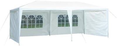 Frametent - Partytent Paviljoen - Buitenfeesten Organiseren - Spatwaterdicht Materiaal - 3 x 6 m - Wit