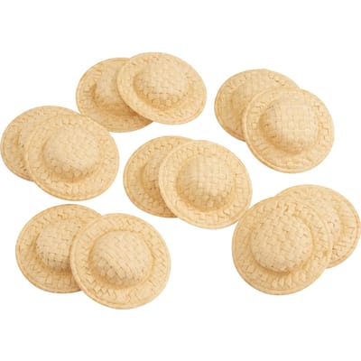 VBS Strohoed, 5 cm, 12 stuks - Natuur