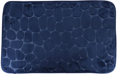 Tendance Badmat mat Pebble - microfiber - Memory Foam - donkerblauw - 50 x 80 cm - antislip - badkamer