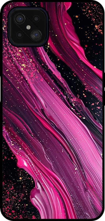 Smartphonica Telefoonhoesje Geschikt voor Oppo A92s / Reno4 Z 5G met marmer opdruk - TPU backcover case marble design - Paars Roze geschikt voor Oppo A92s;Oppo Reno4 Z 5G