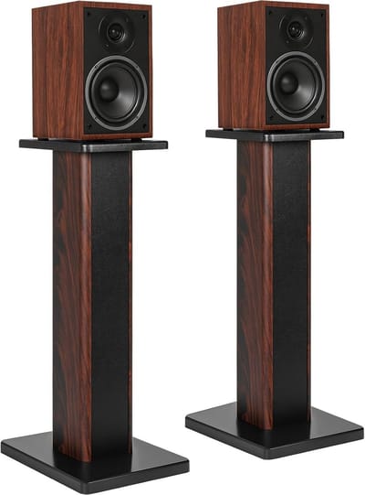 Luidsprekerstandaard - Luidsprekerhouder Speakerstandaard - Thuisbioscoop Opstellen - Zand Gevuld Ontwerp - 70 cm - Houtkleur