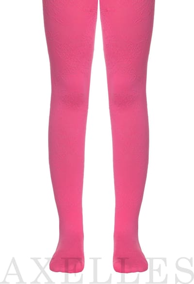 Feestelijke kinderpanty 3D-bloemen patroon, fuchsia rood, maat 104/110 (2-6 jaar).