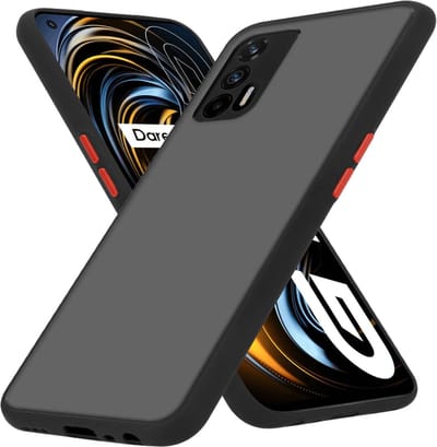 Cadorabo Hoesje geschikt voor Realme GT / GT Neo 2T / Q3 PRO in MATT ZWART - Hybride beschermhoes met TPU siliconen Case Cover binnenkant en matte plastic achterkant