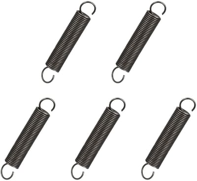 Verlengingsveren Metaal - Dubbele Haak Spiraalveren - Industriële Machines - Corrosiebestendig Slijtvast - 60 mm Lengte - Zwart