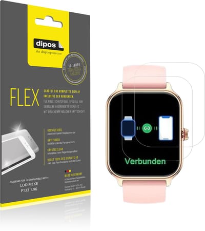 dipos – 2x Beschermfolie geschikt voor LODIMEKE P133 1.96 | 3D Full Cover Screenprotector | 100% Passend