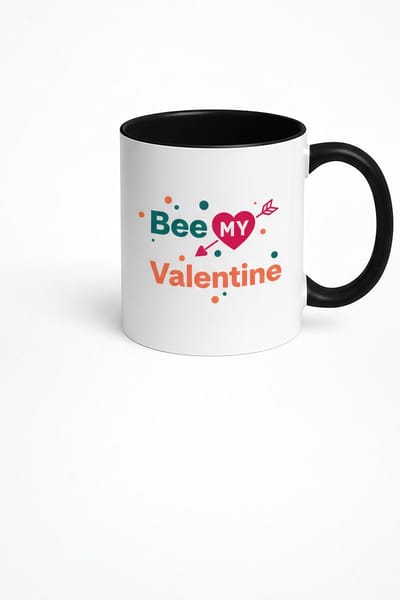 Bee MY Valentine Mok | Valentijn Cadeau Liefdesmok | Bij Mijn Valentijn