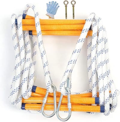 Touwladder Vluchtladder - Noodladder Veiligheidstrap - Snelle Ontsnapping - Duurzaam Polyester Touw - 12 Meter Lengte - Niet gespecificeerd