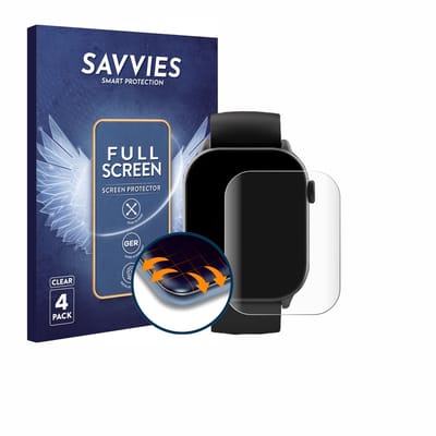 Savvies - Screenprotector voor Uaue Y88 1.96" - Folie Beschermfolie transparant volledig dekking 4 Stuks