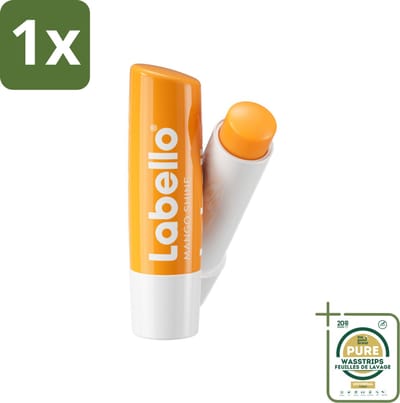 1 x Labello – Lippenbalsem -- Mango Shine – 4,8 g- Lippenbalsem - Mango Shine - Hydratatie - Fruitige Geur - Glans