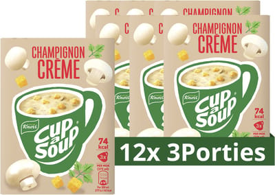 Knorr Cup A Soup - Champignon Crème - zonder smaakversterkers, kleurstoffen en conserveermiddelen - 36 Porties