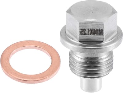 Magnetische Olie Afvoerplug - Motorolie Plug - Motor Beschermen - Verzamelt Metaaldeeltjes - M14x1.25 - Zilverkleurig