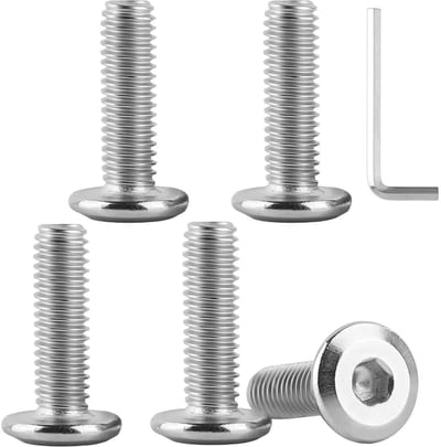 30 Stuks M6 x 20mm Platte Kop Hex Schroeven RVS 304 voor Mechanische Apparaten en Modelbouw