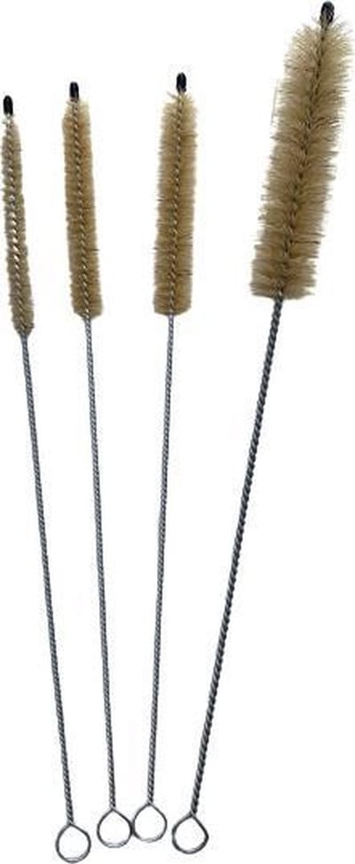 Set van 4 luxe tuitenragers - ragers - reinigingsborsteltjes - van haar met dop Ø 10, 12, 15 en 25 mm
