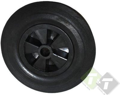 Wiel met kunststof velg voor neuswiel, 20mm asdiameter, 200mm diameter, 55mm asgat breedte