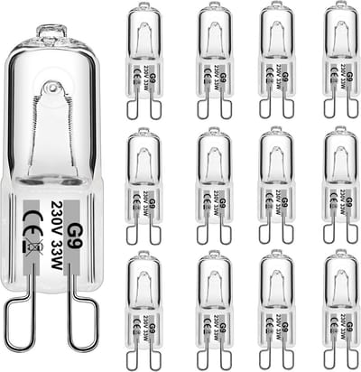 Dimbare G9 Halogeenlamp 12 Stuks 33W - Warmwit 2700K voor Wandlamp en Kroonluchter
