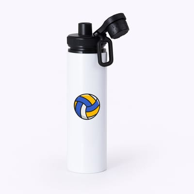 Hacebo® - Volleyballen waterfles met draaidop zwart - Volleybal - Volleyballers - Balsport - sporten - water fles - 850ML