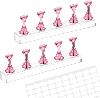 Dailygoods- Nagelstandaard Acryl - Nagelhouder - Nagelhouders - Magnetische Nageltips - Manicure-gereedschap - Roségoud