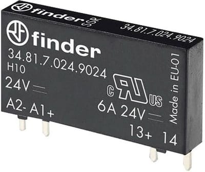 Finder Halfgeleiderrelais 34.81.7.060.9024-1 Schakelspanning (max.): 33 V/DC Direct schakelend 1 stuk(s)