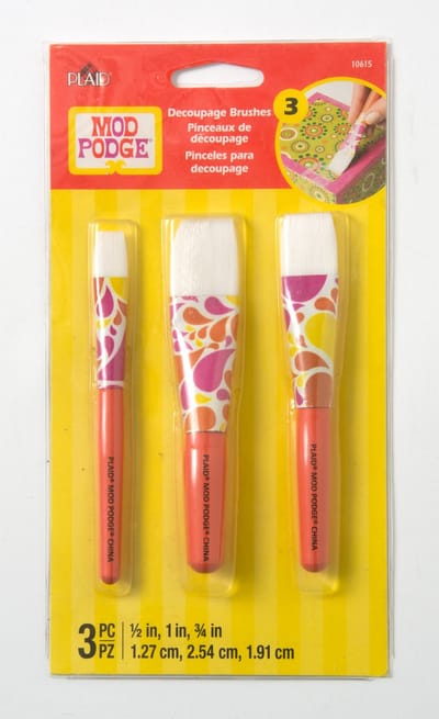 Mod Podge Kwastenset - Decoupage Kwasten - 1,27cm - 2.54cm - 1,91cm - 3 stuks