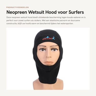 Dailygoods- Wetsuit Cap 1/3MM Neopreen - Duikhoes - Thermisch - Unisex - Duurzaam - Goede Elasticiteit - Duikhoed