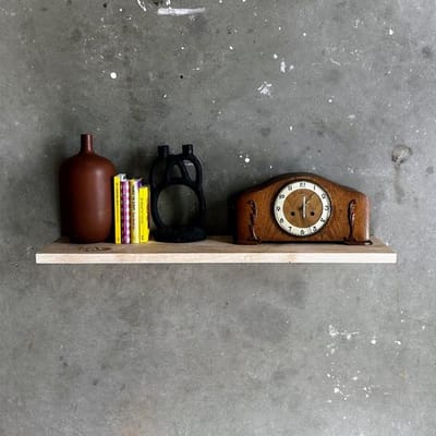 GoudmetHout® Zwevende Wandplank Industrieel - 180 x 25 cm Muurplank - Licht Eiken Hout - Decoratie Wandrek & Boekenrek - Hangplank Keuken - Floating Wall Shelf met Blinde Montage