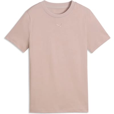 Puma T-shirt ESS Centered Cat Logo Tee Roze - Maat 128cm