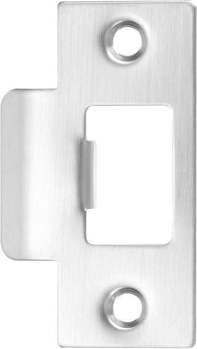 RVS Deur Slot Pickguard 2-3/4" - Duurzaam T-Stop Deadbolt Backplate voor Binnen- en Buitendeuren, Geschikt voor Grote Gaten, Zilver, Veiligheid en Bescherming