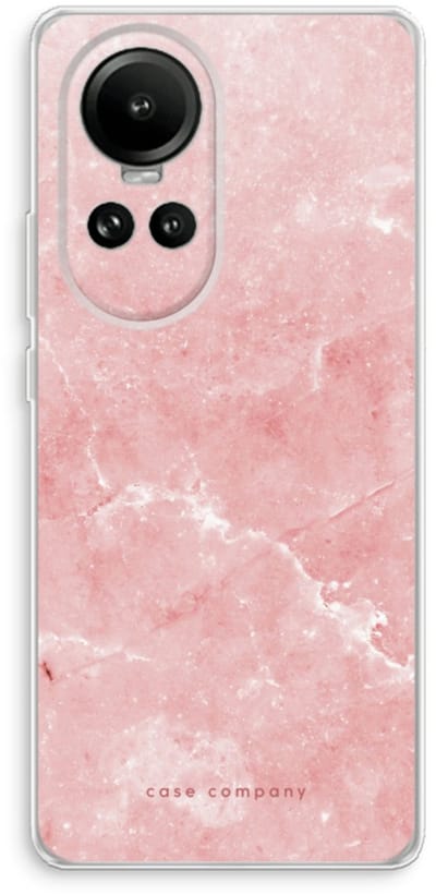 Case Company® - Hoesje geschikt voor Oppo Reno 10 hoesje - Roze marmer - Soft Cover Telefoonhoesje - Bescherming aan alle Kanten en Schermrand