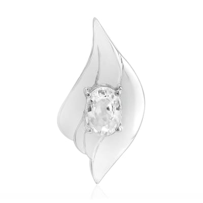 Cavill - 925 Sterling Zilveren Hanger - 1,063ct Ovale Tanzaniaanse Zirconia - Palladium Verguld - Elegant Modern Dames Sieraad - Tijdloos Cadeau
