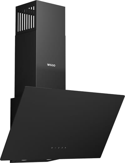 Wiggo WE-A641G(B) – Schuine Afzuigkap – 60 cm – Glasdesign – Energieklasse A – ECO+ Touch Control – Zwart Glas – 5 Jaar Garantie