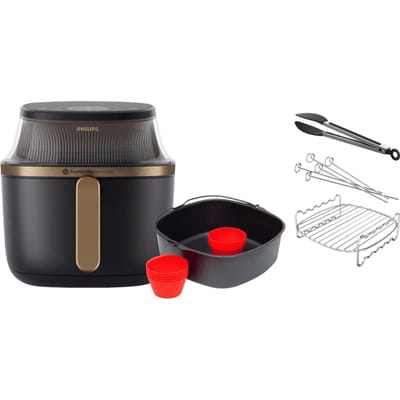 Philips Airfryer XL 3000 Serie NA332/00 + Dubbellaagse kookset + Bakmeesterset