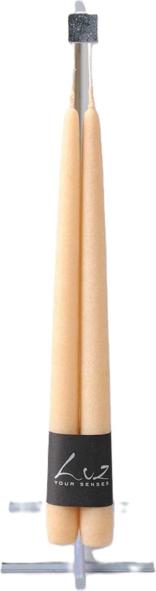 Rasteli Luz Your Senses Kaars-Tafelkaarsen Crème Latte D 2,20 cm H 30 Voordeelaanbod van 2 x 2 kaarsen